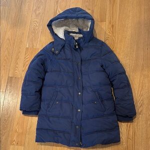 FatFace Navy girls Hooded Coat